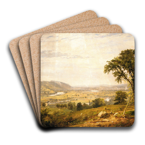 Wyoming Valley, Pennsylvania by Jasper Francis Cropsey Art Drink Coaster set