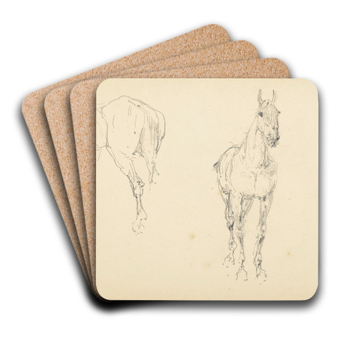 tude de chevaux by Henri de Toulouse-Lautrec Art Drink Coaster set