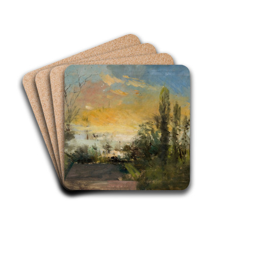 Landscape from Rabka by Hipolit Lipiski Drink Coasters - set of 4