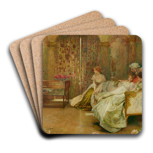 An elegant soire by John Henry Frederick Bacon Art Drink Coaster set