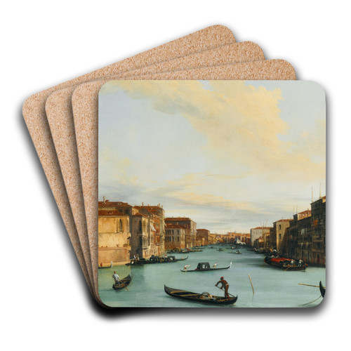 Venice Canal Grande by Giuseppe Bernardino Bison Art Drink Coaster set