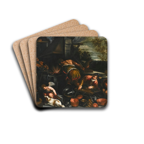Vulcan's Forge by Follower of Jacopo da Ponte Drink Coasters - set of 4