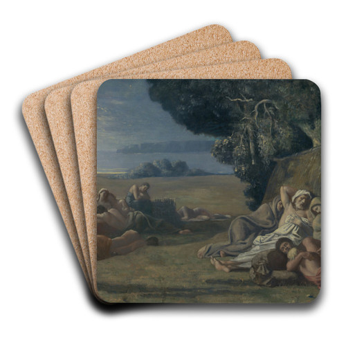 Sleep by Pierre Puvis de Chavannes Art Drink Coaster set