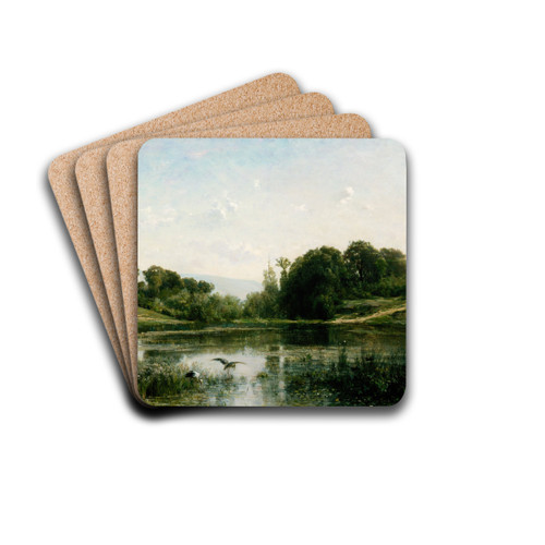 The Ponds of Gylieu by Charles Franois Daubigny Drink Coasters - set of 4