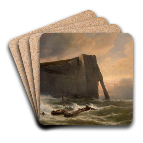 Porte d' Aval in Etretat by Jacob Jacobs Art Drink Coaster set