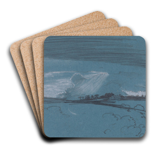 Landscape Composition by Cornelius Varley Art Drink Coaster set