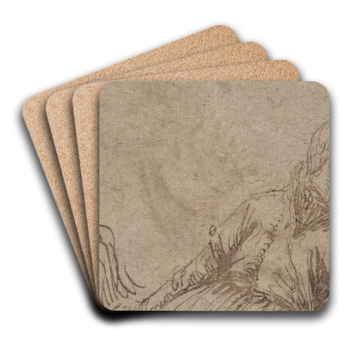 Study of a Young Man by Jacob de Gheyn II Art Drink Coaster set Study of a Young Man by Jacob de Gheyn II Art Drink Coaster set