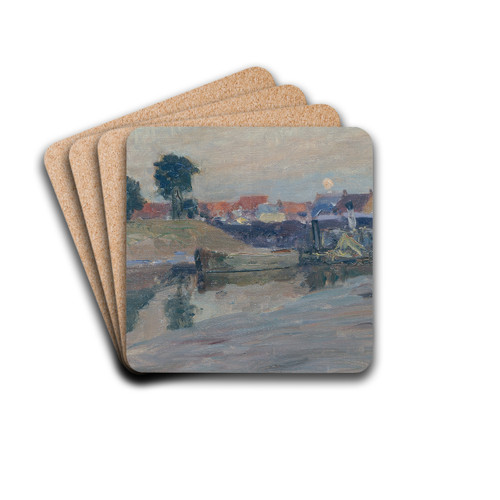 Aufgehender Mond ber Nieuport by Alfred Zoff Drink Coasters - set of 4