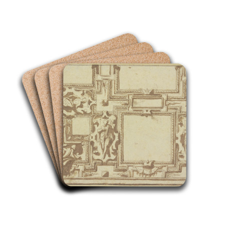 Ceiling design by Giovanni Battista Naldini Drink Coasters - set of 4