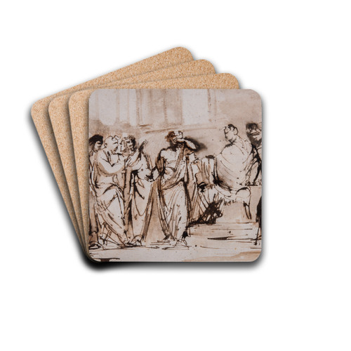 Elymas Struck Blind by Jonas kerstrm Drink Coasters - set of 4 Elymas Struck Blind by Jonas kerstrm Drink Coasters - set of 4