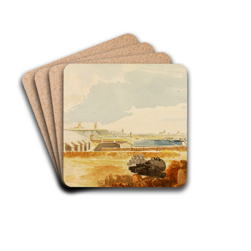 Fortifications At Malta by Miner Kilbourne Kellogg Drink Coasters - set of 4