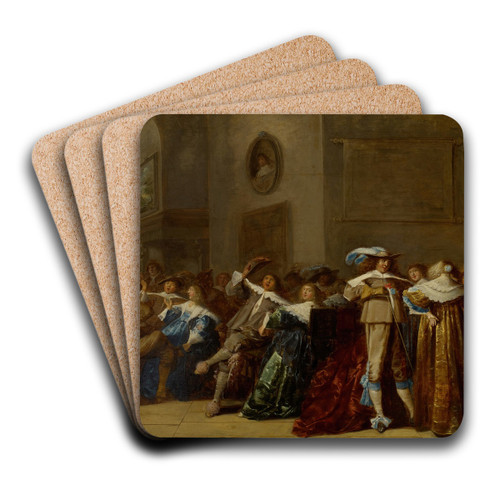 The Merry Company by Dirck Hals Art Drink Coaster set The Merry Company by Dirck Hals Art Drink Coaster set