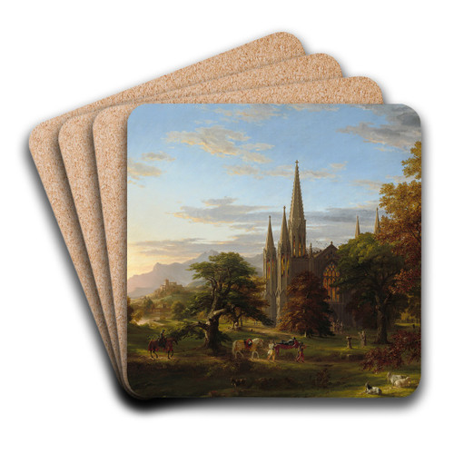The Return by Thomas Cole Art Drink Coaster set