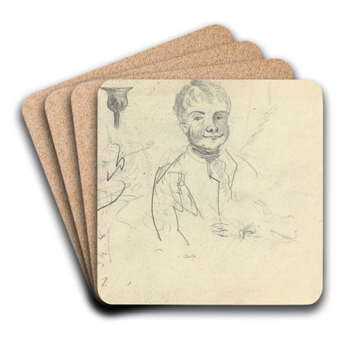Sketch of a Young Man by Thomas Bradshaw Art Drink Coaster set