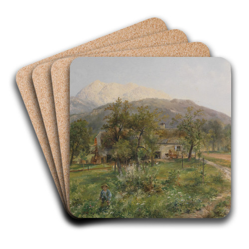 Blick auf den Dobratsch by Emil Barbarini Art Drink Coaster set