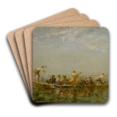 Le caque by Flix Ziem Art Drink Coaster set