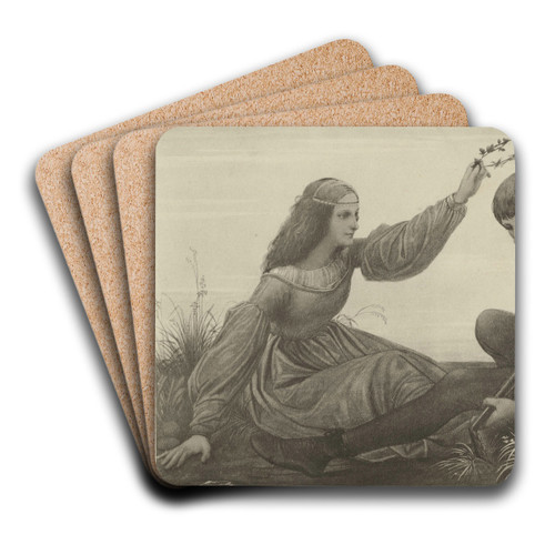 Idylle by Eduard von Steinle Art Drink Coaster set