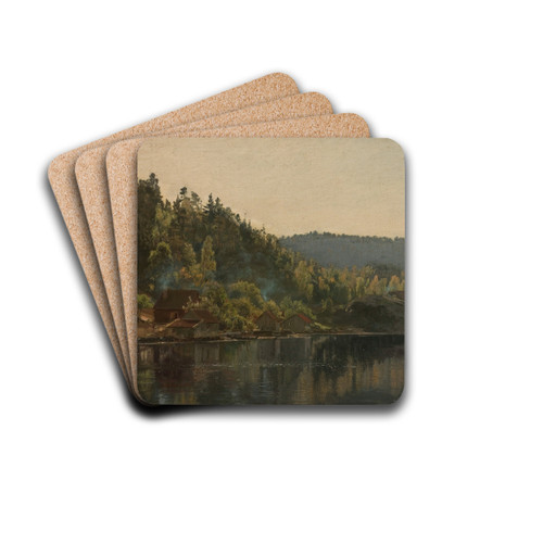 Langesand ved Risr by Amaldus Nielsen Drink Coasters - set of 4 Langesand ved Risr by Amaldus Nielsen Drink Coasters - set of 4