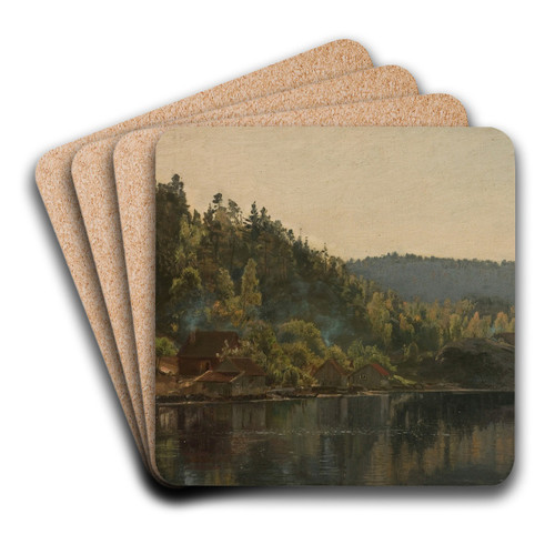 Langesand ved Risr by Amaldus Nielsen Art Drink Coaster set Langesand ved Risr by Amaldus Nielsen Art Drink Coaster set