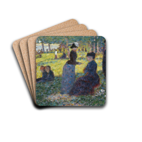 Oil Sketch for La Grande Jatte by Georges Seurat Drink Coasters - set of 4