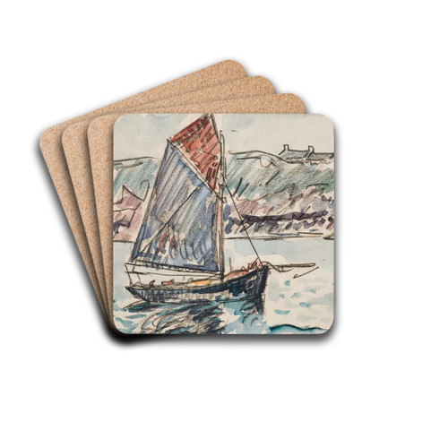 Conquet, Voilier by Paul Signac Drink Coasters - set of 4 Conquet, Voilier by Paul Signac Drink Coasters - set of 4