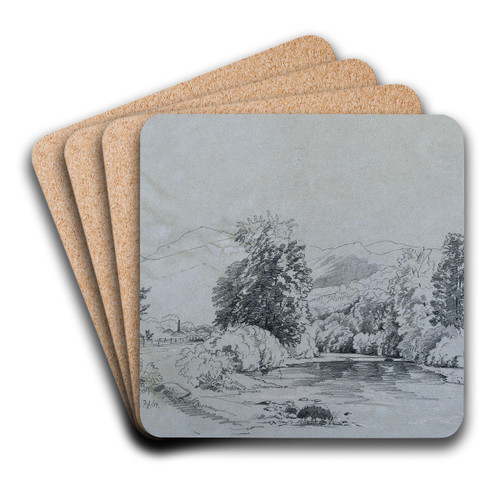 Bouquet River by David Johnson Art Drink Coaster set