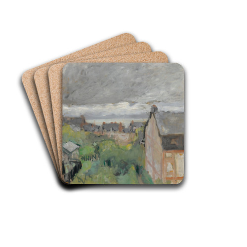 Les Toits Mauves by douard Vuillard Drink Coasters - set of 4 Les Toits Mauves by douard Vuillard Drink Coasters - set of 4