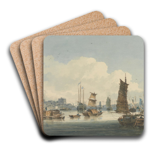 View Near the City of Tientsin by William Alexander Art Drink Coaster set View Near the City of Tientsin by William Alexander Art Drink Coaster set
