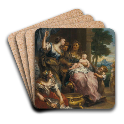 The Birth Of The Virgin by Genoese School Art Drink Coaster set