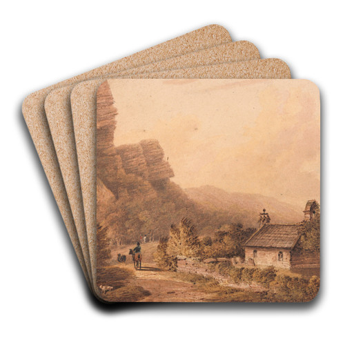 Undercliff, Isle of Wight by Frederick Calvert Art Drink Coaster set