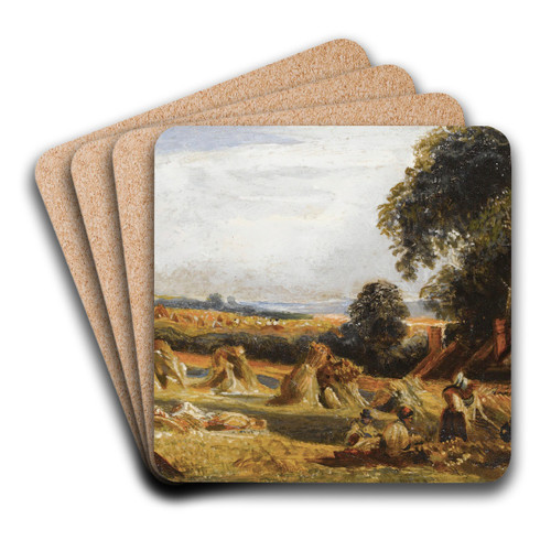 Haymaking by Peter De Wint Art Drink Coaster set Haymaking by Peter De Wint Art Drink Coaster set