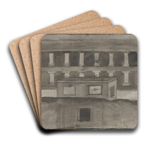 Temple Entrance, Ellora by Gangaram Chintaman Tambat Art Drink Coaster set Temple Entrance, Ellora by Gangaram Chintaman Tambat Art Drink Coaster set