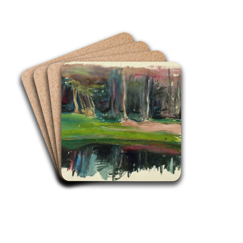 Landscape by Magnus Enckell Drink Coasters - set of 4