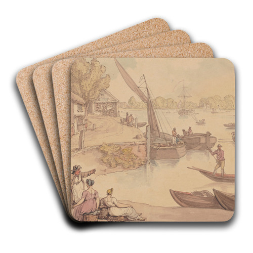 Richmond by Thomas Rowlandson Art Drink Coaster set
