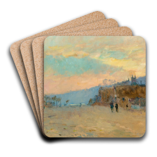 Paysage prs de Rouen by Albert Lebourg Art Drink Coaster set