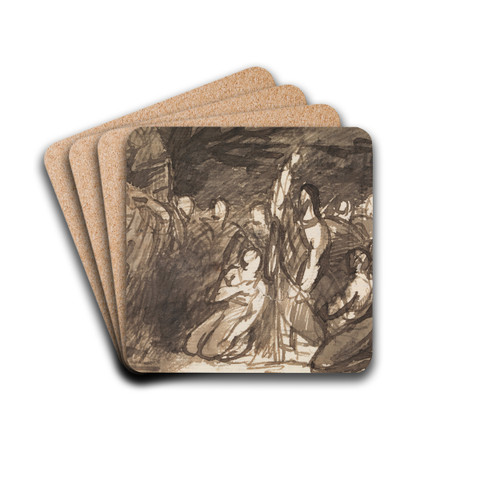 Study of Christ Raising Lazarus by Benjamin Robert Haydon Drink Coasters - set of 4 Study of Christ Raising Lazarus by Benjamin Robert Haydon Drink Coasters - set of 4