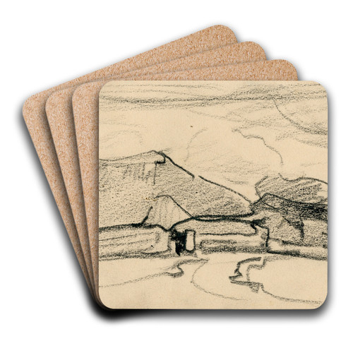 Farmhouse by Floris Verster Art Drink Coaster set Farmhouse by Floris Verster Art Drink Coaster set