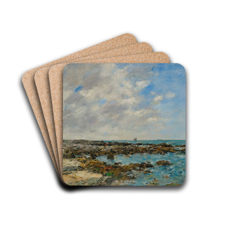 Le Croisic. Bord De Mer by Eugne Boudin Drink Coasters - set of 4