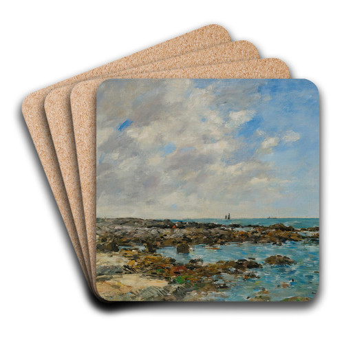 Le Croisic. Bord De Mer by Eugne Boudin Art Drink Coaster set