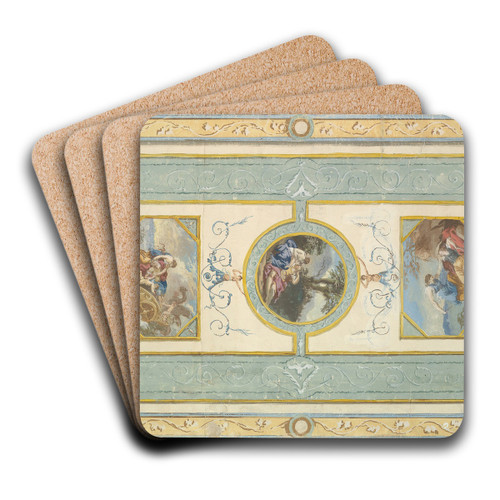 Study for a Ceiling by Jean-Jacques Lagrene Art Drink Coaster set