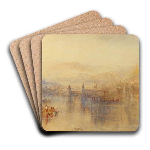 Lucerne from the Lake by Joseph Mallord William Turner Art Drink Coaster set