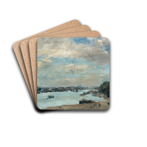Vue de Paris, Quai de la Rape, Bercy by Albert Lebourg Drink Coasters - set of 4