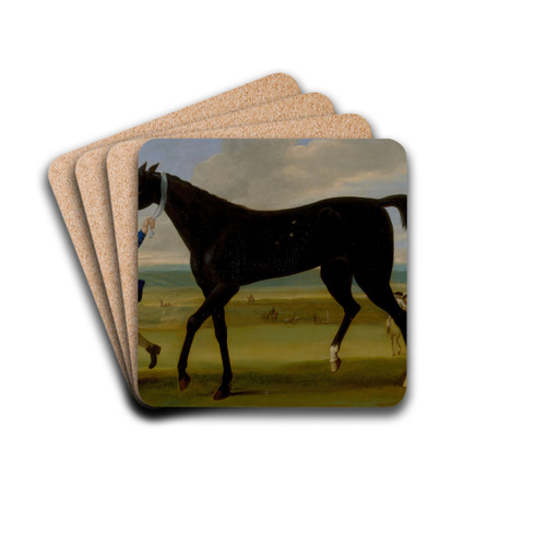 The Duke of Rutland's Bonny Black by John Wootton Drink Coasters - set of 4 The Duke of Rutland's Bonny Black by John Wootton Drink Coasters - set of 4