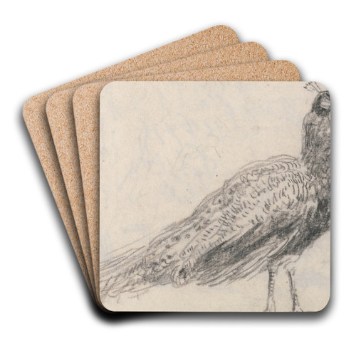 Peacock at Capel Curig by David Cox Art Drink Coaster set