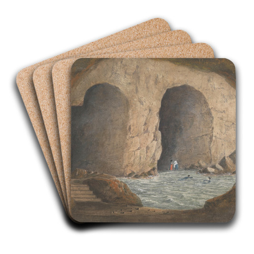 View of the Caves of Syrini - Sorrento-Bay of Naples by Isaac Weld Art Drink Coaster set View of the Caves of Syrini - Sorrento-Bay of Naples by Isaac Weld Art Drink Coaster set