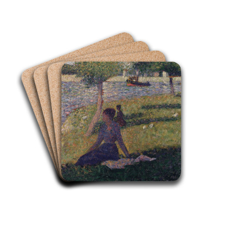tude pour 'La Grande Jatte' (Study for 'La Grande Jatte') by Georges Seurat Drink Coasters - set of 4