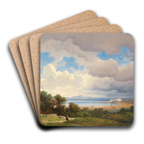 Ansicht des Ammersees by Josef Mayburger Art Drink Coaster set