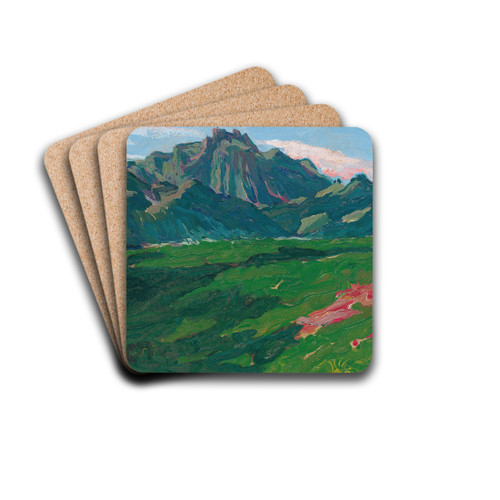 Kampenwand by Julius Exter Drink Coasters - set of 4 Kampenwand by Julius Exter Drink Coasters - set of 4