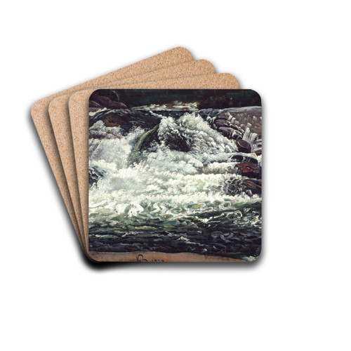 A Waterfall by Knud Baade Drink Coasters - set of 4