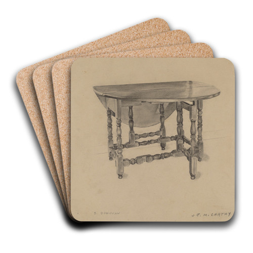 Gate-leg Table by Rex Dolmith Art Drink Coaster set Gate-leg Table by Rex Dolmith Art Drink Coaster set